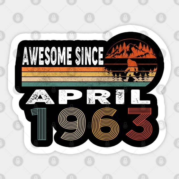 Awesome Since April 1963 Sticker by ThanhNga